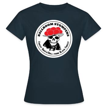 Stompers Bollenhut Music Ball de la Forêt-Noire - T-shirt Femme - marine - Devant - AI Model Female 172 dark (172cm)