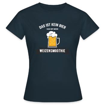 Weizensmoothie Bierliebhaber Weizenbier - Frauen T-Shirt - Navy - Vorne - AI Model Female 172 dark (172cm)