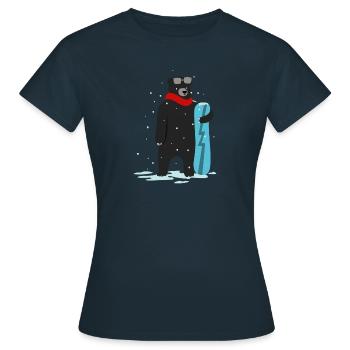Idée cadeau cadeau - T-shirt Femme - marine - Devant - AI Model Female 172 dark (172cm)
