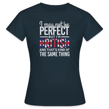 Britannique - T-shirt Femme - marine - Devant - AI Model Female 172 dark (172cm)