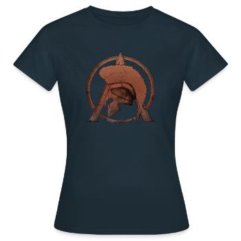Casque de Leonida et Sparta Lambda - T-shirt Femme - marine - Devant - AI Model Female 172 dark (172cm)
