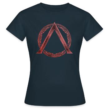 Sparta Lambda symbole feu rouge - T-shirt Femme - marine - Devant - AI Model Female 172 dark (172cm)