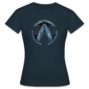 Celtic Sparta Lambda Blue Ice - T-shirt Femme - marine - Devant - AI Model Female 172 dark (172cm)