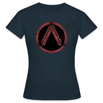 Icône Sparta Lambda Rouge - T-shirt Femme - marine - Devant - AI Model Female 172 dark (172cm)