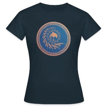 Nautilus Delfin - Frauen T-Shirt - Navy - Vorne - AI Model Female 172 dark (172cm)