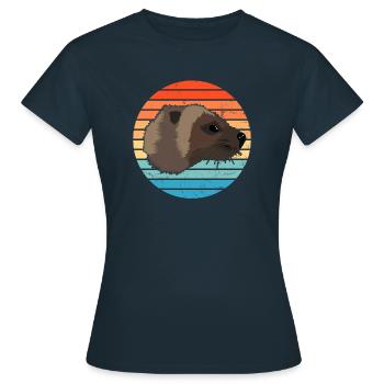 Wolverine - Frauen T-Shirt - Navy - Vorne - AI Model Female 172 dark (172cm)
