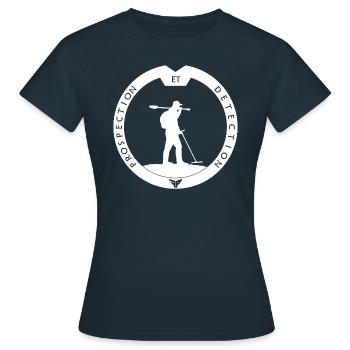 CD-Prospektion und Blc-Erkennung - Frauen T-Shirt - Navy - Vorne - AI Model Female 172 dark (172cm)