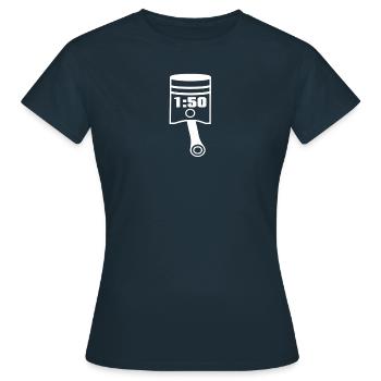 piston - Women's T-Shirt - navy - Front - AI Model Female 172 dark (172cm)