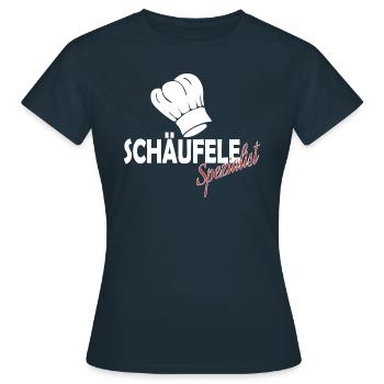 Schäufele - Frauen T-Shirt - Navy - Vorne - AI Model Female 172 dark (172cm)