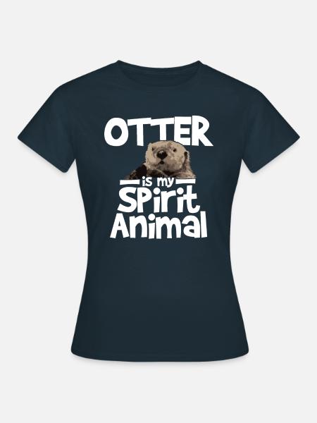 Otter - Dame-T-shirt - marineblå