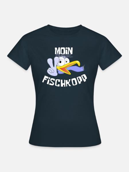 Moin Fischkopp - Frauen T-Shirt - Navy