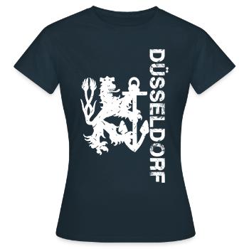 Düsseldorf - T-shirt Femme - marine - Devant - AI Model Female 172 dark (172cm)