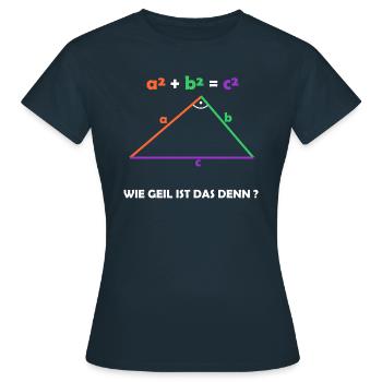 Pythagoras - Frauen T-Shirt - Navy - Vorne - AI Model Female 172 dark (172cm)