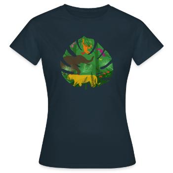Jungle animals - Women's T-Shirt - navy - Front - AI Model Female 172 dark (172cm)