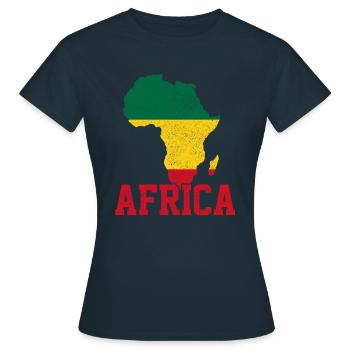 Afrique - T-shirt Femme - marine - Devant - AI Model Female 172 dark (172cm)