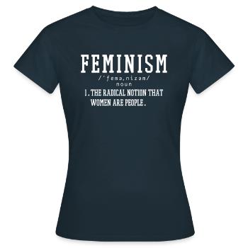 Le féminisme - T-shirt Femme - marine - Devant - AI Model Female 172 dark (172cm)