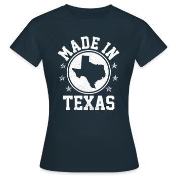 Texas - Frauen T-Shirt - Navy - Vorne - AI Model Female 172 dark (172cm)