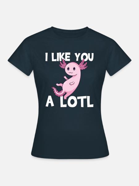 Axolotl - Dame-T-shirt - marineblå