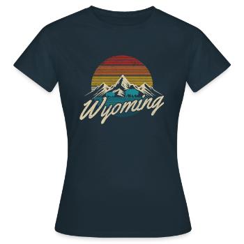 Wyoming - Frauen T-Shirt - Navy - Vorne - AI Model Female 172 dark (172cm)