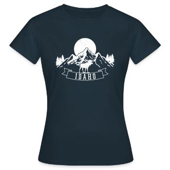 Idaho - T-shirt Femme - marine - Devant - AI Model Female 172 dark (172cm)