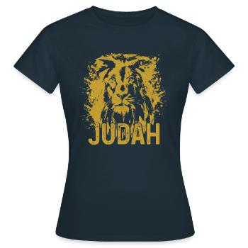 Lion Of Judah Reggae Musik Rastafari Rasta - Frauen T-Shirt - Navy - Vorne - AI Model Female 172 dark (172cm)