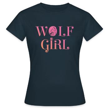 Wolf - T-shirt Femme - marine - Devant - AI Model Female 172 dark (172cm)