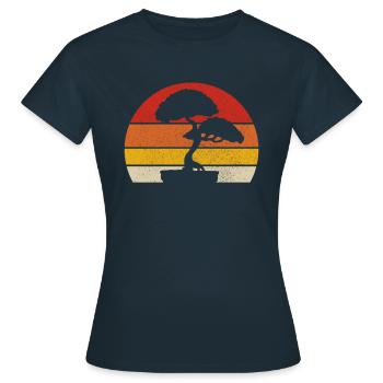 bonsai - Women's T-Shirt - navy - Front - AI Model Female 172 dark (172cm)