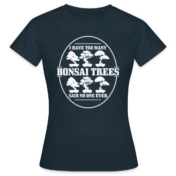 bonsai - Women's T-Shirt - navy - Front - AI Model Female 172 dark (172cm)