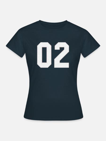 Classic Vintage Baseball Sport Jersey Number 02 - Frauen T-Shirt - Navy