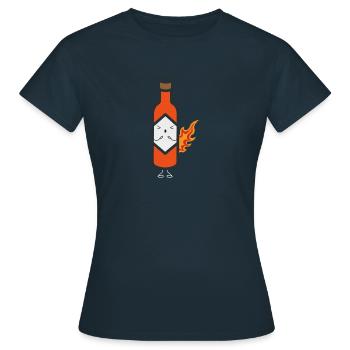 Sauce chili - T-shirt Femme - marine - Devant - AI Model Female 172 dark (172cm)