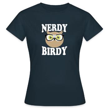 Nerdy Birdy - Frauen T-Shirt - Navy - Vorne - AI Model Female 172 dark (172cm)