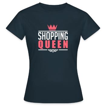 Shopping Queen Shop Shopping Queen Gift - Women's T-Shirt - navy - Front - AI Model Female 172 dark (172cm)