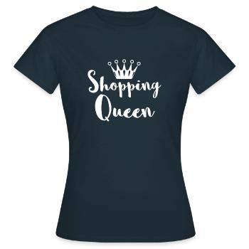 Shopping Queen Shop Shopping Queen Gift - Women's T-Shirt - navy - Front - AI Model Female 172 dark (172cm)
