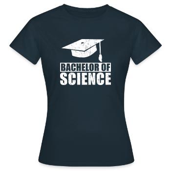 Bachelor of Science BS University FH Graduation Gift - Women's T-Shirt - navy - Front - AI Model Female 172 dark (172cm)
