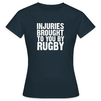 Verletzungen durch Rugby - Frauen T-Shirt - Navy - Vorne - AI Model Female 172 dark (172cm)