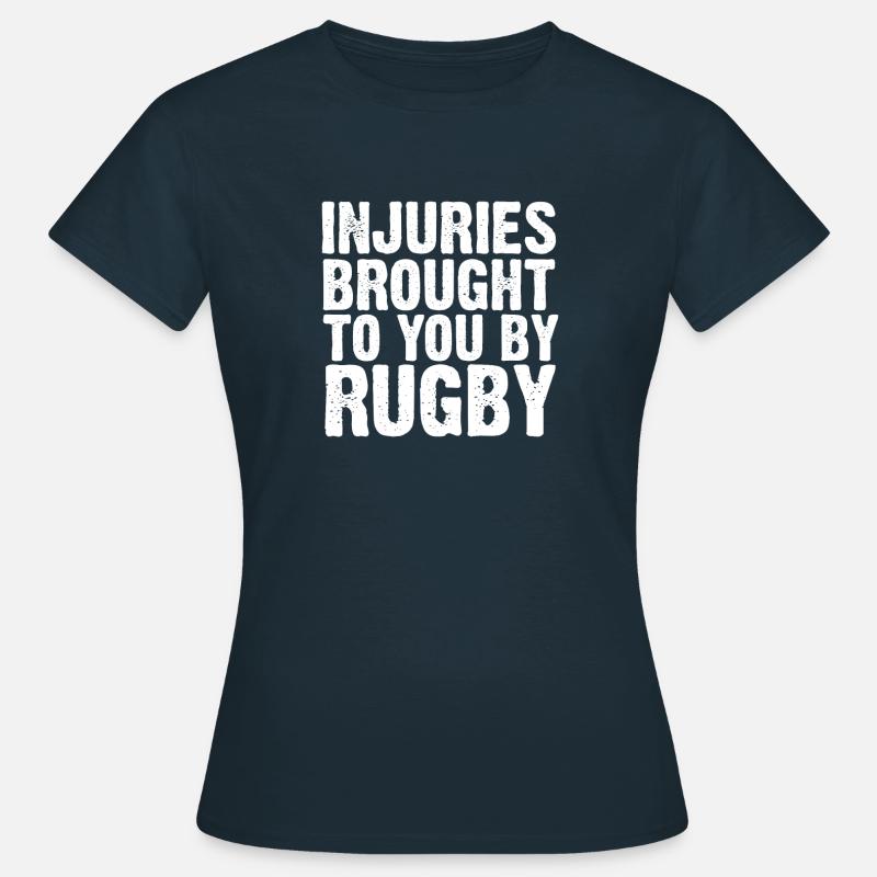 Blessures apportées à vous par le rugby - T-shirt Femme - marine