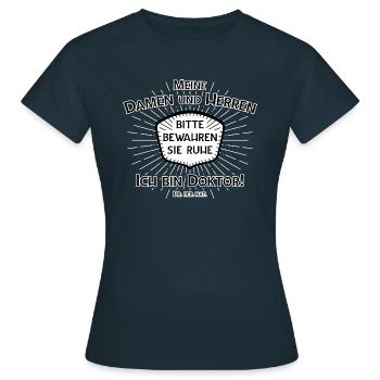 Bewahren Sie Ruhe - ich bin Doktor! Dr. rer. nat. - Frauen T-Shirt - Navy - Vorne - AI Model Female 172 dark (172cm)