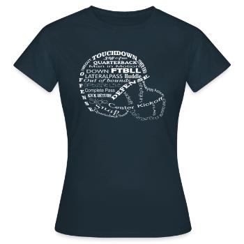 Maillot de foot • Tackle Touchdown • Cadeau - T-shirt Femme - marine - Devant - AI Model Female 172 dark (172cm)