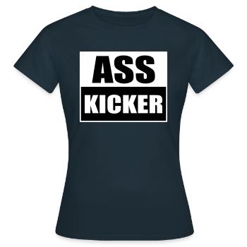 Ass kicker Drôle en disant ace kicker - T-shirt Femme - marine - Devant - AI Model Female 172 dark (172cm)