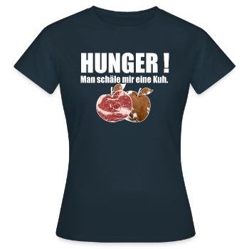 Fleischfresser - Frauen T-Shirt - Navy - Vorne - AI Model Female 172 dark (172cm)