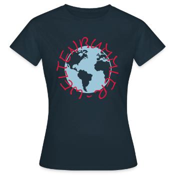 Globe-trotter - T-shirt Femme - marine - Devant - AI Model Female 172 dark (172cm)