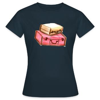 Valise aquarelle cirque - T-shirt Femme - marine - Devant - AI Model Female 172 dark (172cm)