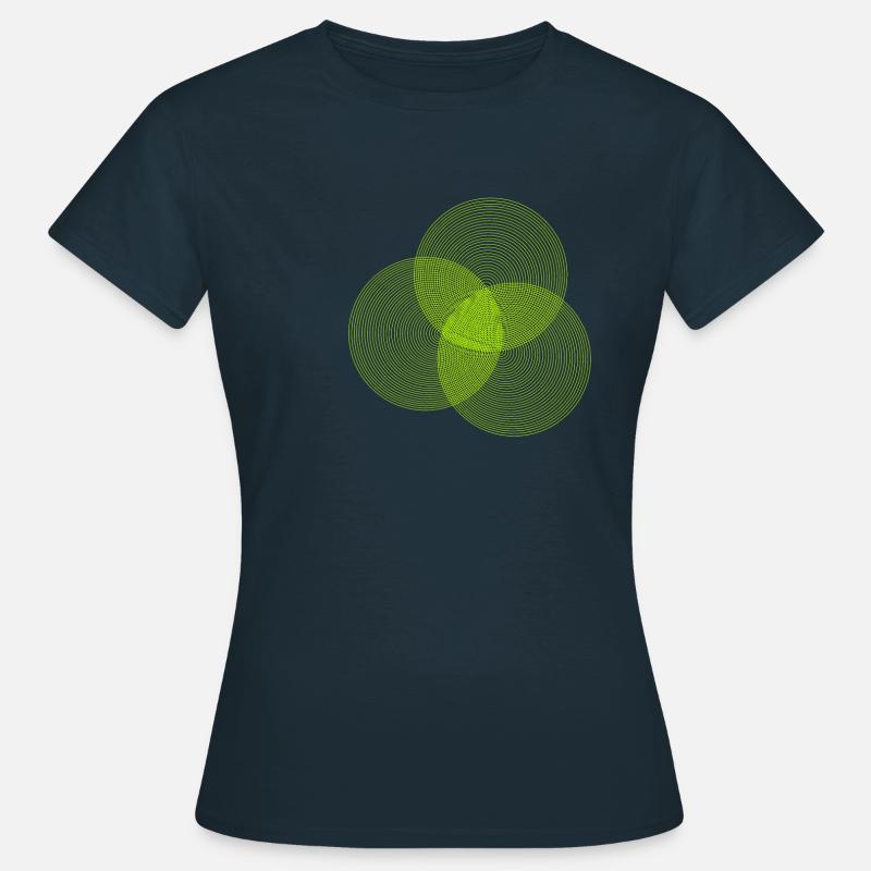 Three circles moire - Women's T-Shirt - navy