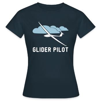 Planeur rengaine glisse pilote cadeau - T-shirt Femme - marine - Devant - AI Model Female 172 dark (172cm)