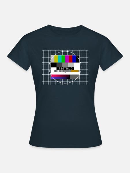 Testbild Offline Sendepause TV Test - Frauen T-Shirt - Navy