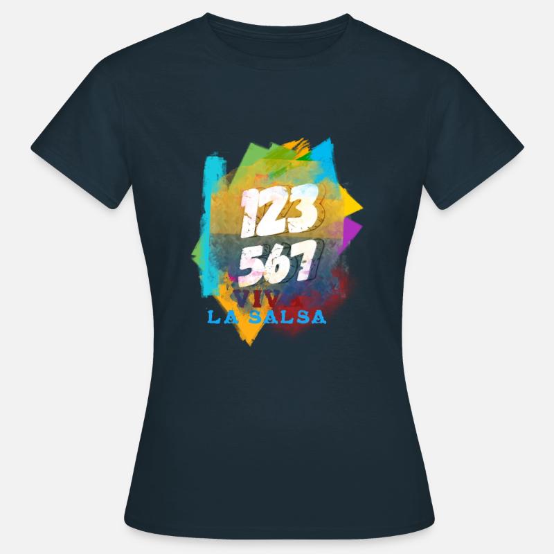 Salsa Dance Salsa 123 567 - Women's T-Shirt - navy