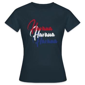 La Havane, Cuba - T-shirt Femme - marine - Devant - AI Model Female 172 dark (172cm)