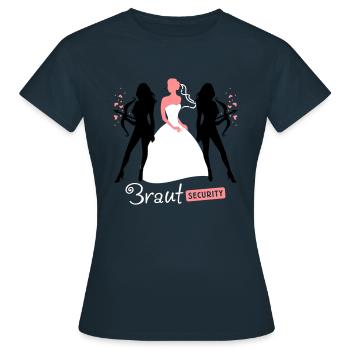 Bride Security 3C - Women's T-Shirt - navy - Front - AI Model Female 172 dark (172cm)