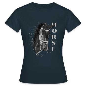 Horse - horse - Women's T-Shirt - navy - Front - AI Model Female 172 dark (172cm)