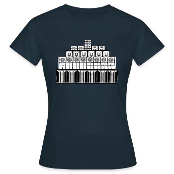 23 soundsystem - Frauen T-Shirt - Navy - Vorne - AI Model Female 172 dark (172cm)